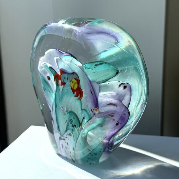 Vintage Glass Eye Studio Glass Fish Tank Aquarium 4 1/2" x 5" Seattle Art - Picture 4 of 9